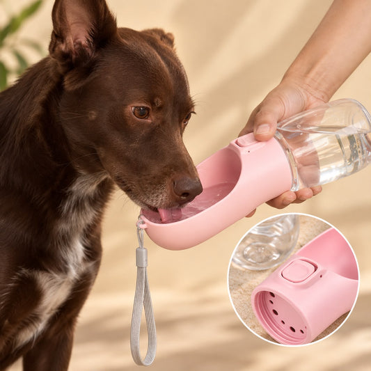 Bebedero portátil para perros con cierre antifugas